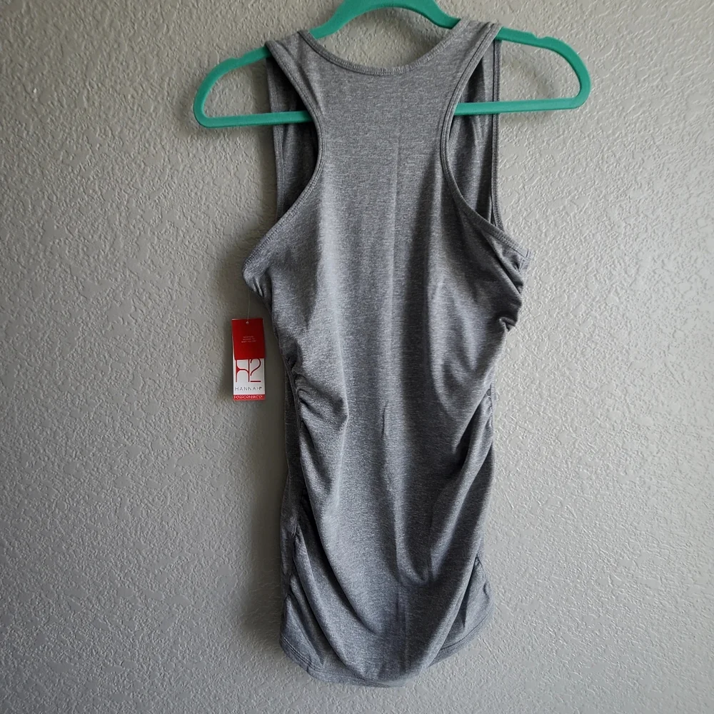 H2 Hannah workout top in Heather gray, size large, NWT - Picture 2 of 4